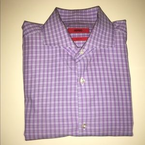 Hugo Boss Sharp Fit dress shirt 15/1/2 Purple Mens